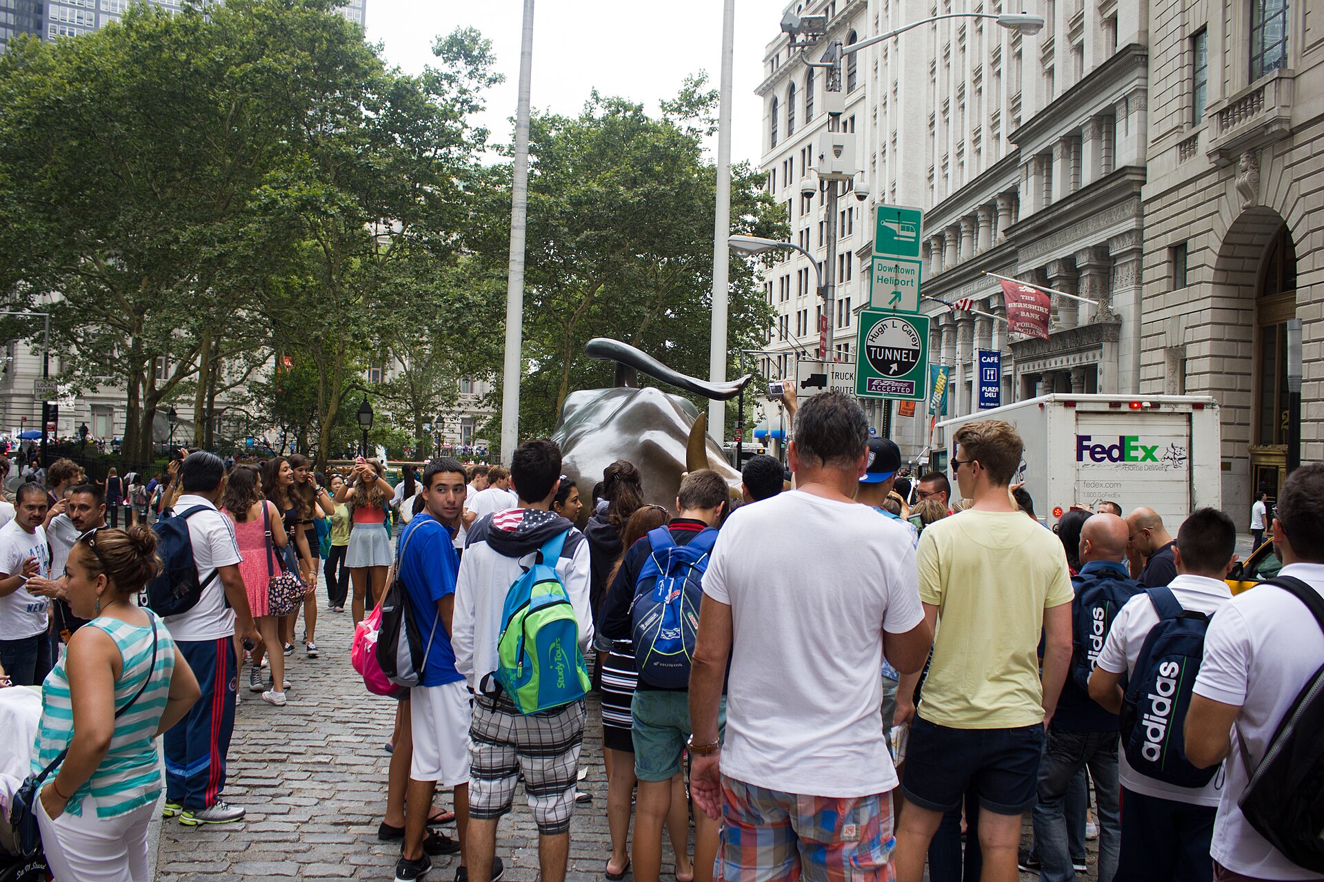 El Toro de Wall Street en el Financial District de Nueva York